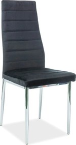 Scaun H261, negru, stofa catifelata, 40x38x96 cm