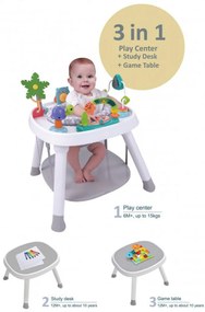 Centru de Activitati 3 in 1 NOVOKIDS™ MultiPlay Table Jumper, Transformabil in masuta de studiu si Lego, 0-10 ani, Cu melodii si lumini, Functie