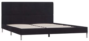 280943 vidaXL Cadru de pat, negru, 140 x 200 cm, material textil