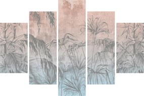 Tablou - Plante tropicale pe perete (150x105 cm)