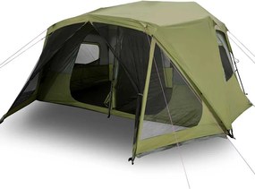 vidaXL Cort de familie 10 persoane, verde, setare rapidă, impermeabil