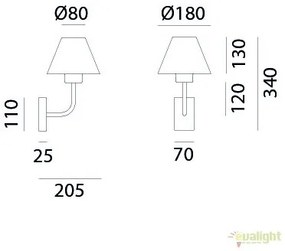 Aplica de perete exterior IP54, Fiordo 261.01.OR
