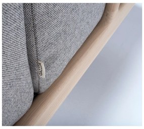 Fotoliu din lemn de stejar Gazzda Fawn, gri