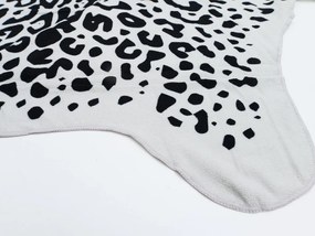 Prosop de baie LEOPARD, alb-negru