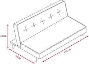 Canapea extensibilă Catini LEVITA - maro