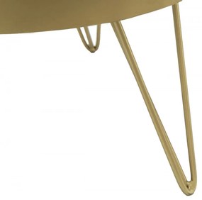 Suport pentru reviste auriu din metal, ∅ 31 cm, Glam Gold Mauro Ferretti