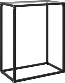 vidaXL Masă consolă, transparent, 60x35x75 cm, sticlă securizată