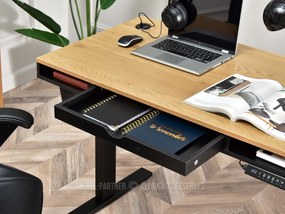 Masă PC Osto 120 (stejar negru + alb). 1109816