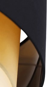 Plafoniera moderna neagra cu auriu 50 cm 3 lumini - Drum Duo