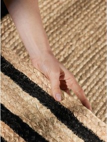 Covor negru/în culoare naturală reversibil/țesut manual din iută 120x170 cm Jutta – Hanse Home