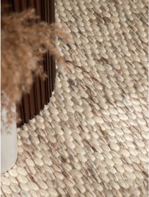 Covor bej/în culoare naturală țesut manual rotund din lână ø 160 cm Lyon Beans – Elle Decoration