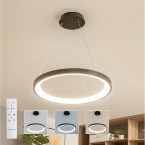 Brilagi - lustra LED dimmabilă pe cablu FALCON SLIM, LED 42 W, 230 V, Ø 50 cm, negru + telecomandă