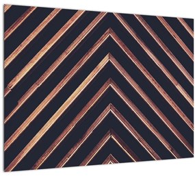 Tablou - Motiv de lemn pe fond negru (70x50 cm)