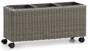 Jardiniera din ratan pe roti BREDA