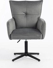 HR250CROSS Scaun Catifea Grafit Bază Neagră