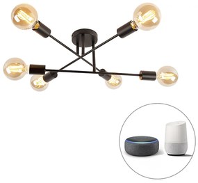 Plafoniera inteligentă neagră cu 6 lumini, inclusiv Wifi G95 - Sydney