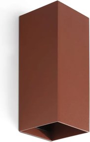 Aplica perete aluminiu terracotta, 2xGU10, LUNE square