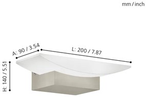 Eglo 96038 - Corp de iluminat LED perete metruASS 1xLED/5,6W/230V