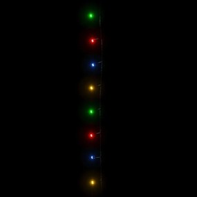Instalatie de lumini cu 400 LED-uri, multicolor, 40 m, 8 efecte 1, Multicolor si negru, 40 m