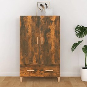 vidaXL Dulap înalt, stejar fumuriu, 70x31x115 cm, lemn prelucrat