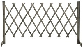 Gard cu zabrele de gradina, gri, 150x80 cm, lemn masiv de brad 1, Gri, 150 x 80 cm
