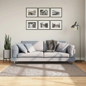 vidaXL Covor pufos &quot;PAMPLONA&quot; cu fire înalte, bej modern, 160x160 cm