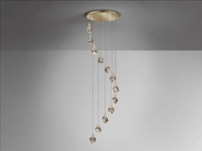 Lustra LED XXL casa scarii design modern decorativ Aquaria 12L aurie