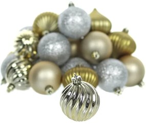 Set de ornamente de Crăciun Retlux 30 buc. auriu/argintiu