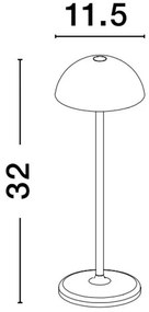 Lampa LED portabila iluminat exterior decorativ ROSE alba