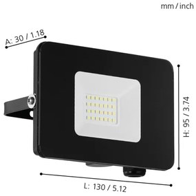 Eglo 97456 - LED Proiector FAEDO 3 LED/20W/230V