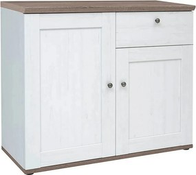 Comoda STOCKHOLM, alb andersen/stejar sonoma, PAL, 103x43x88 cm