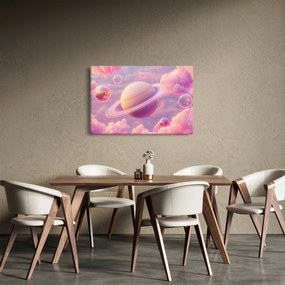 Tablou - Planetă roz (90x60 cm)