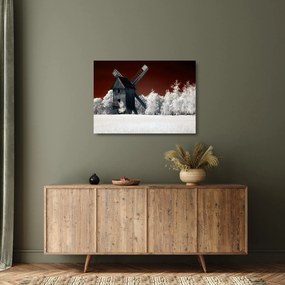 Tablou pe sticlă cu moară (70x50 cm)