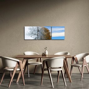 Tablou - Schimbarea anotimpurilor (cu ceas) (90x30 cm)