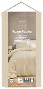 Cearceaf fildeș 140x190 cm Linella – douceur d'intérieur