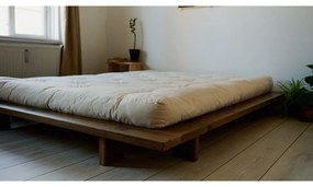 Pat maro din lemn de pin cu somieră 90x200 cm Japan – Karup Design