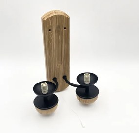 Aplică Brilagi COTTAGE 2xG9/40W/230V stejar/alb