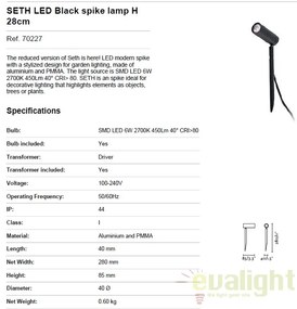 Tarus, proiector cu iluminat LED exterior IP44, SETH II 70227
