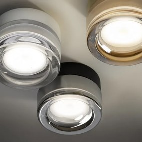 Ideal Lux - Plafonieră LED pentru baie LOLLY 1xGX53/9W/230V Ø 10,5 cm negru/fumuriu