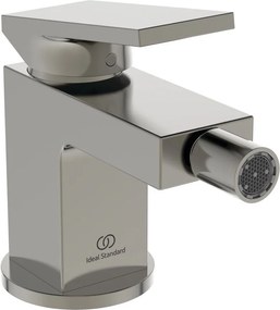 Baterie bideu Ideal Standard Atelier Extra argintiu Silver Storm cu ventil Pop-Up