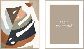 Tablouri 2 buc. 30x40 cm Live the Moment – knor