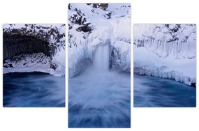 Tablou cu cascadele iarna (90x60 cm)
