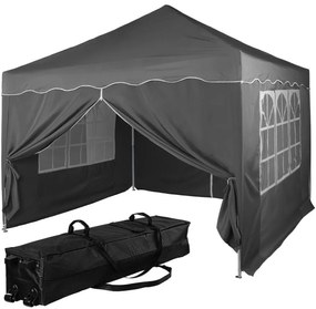 Cort de grădină INSTENT - 3x3 m, antracit + 4 laturi
