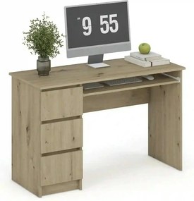 Birou CINO, stejar artisan, PAL laminat, 120x50x77 cm