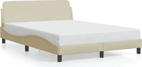 vidaXL Cadru de pat, Dover, crem, 140x200 cm, textil