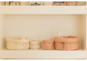 Cutii de depozitare pentru copii crem 2 buc. din material textil ø 30x20 cm Bambie Natural – Lorena Canals