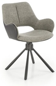 Scaun de bucaterie Lynch, gri/negru