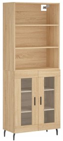 vidaXL Dulap înalt, stejar sonoma, 69,5x34x180 cm, lemn compozit