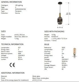 Pendul design modern Norma 14cm