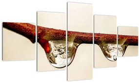 Tablou cu picături de apă pe creangă (125x70 cm), în 40 de alte dimensiuni noi